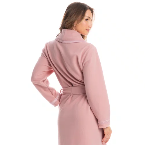 Robe Olivia Soft Bordado Rosa Cha Daniela Tombini