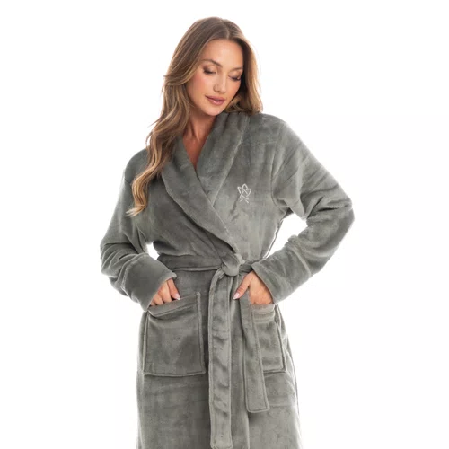 Robe Petala Longo Cinza Daniela Tombini