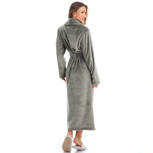 Robe Petala Longo Cinza Daniela Tombini