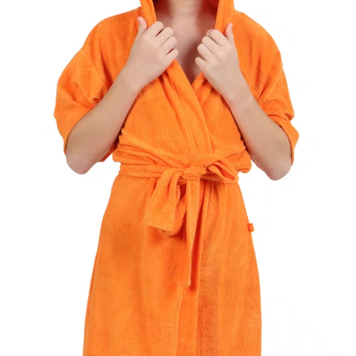 Roupão Atoalhado Junior Laranja Siri Kids