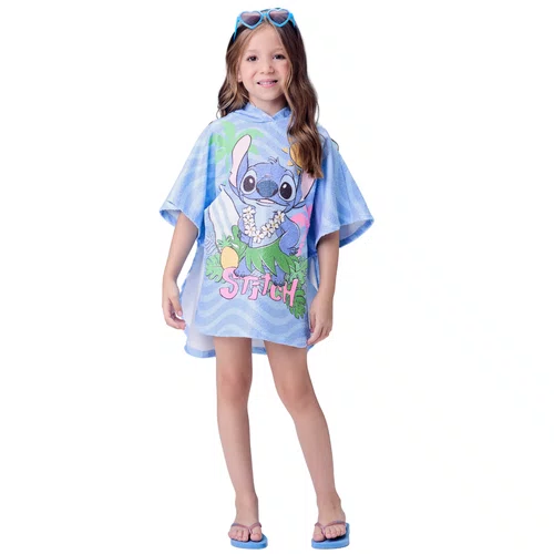 Roupão Stitich Azul Touca Dolce Momi