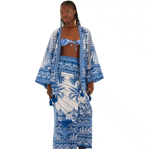 Saia Afeto Tropical Azul