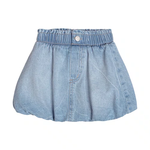 Saia Jeans Balone Jeans Claro Momi