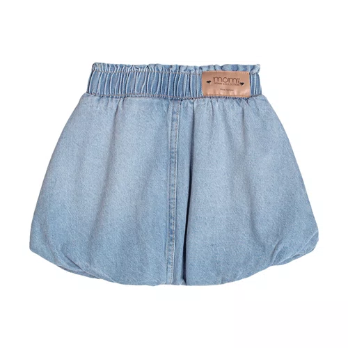 Saia Jeans Balone Jeans Claro Momi