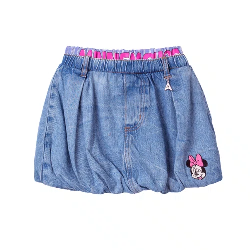 Saia Jeans Minnie Balone Claro Anime