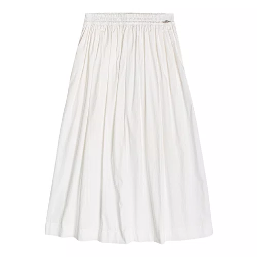 Saia Midi Franzida Off White Authoria