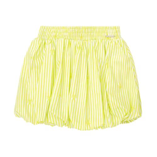 Saia Short Algodão Balonê Listras Verde Pituchinhus