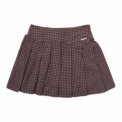 Saia Short Flanela Xadrez Pregas Pituchinhus