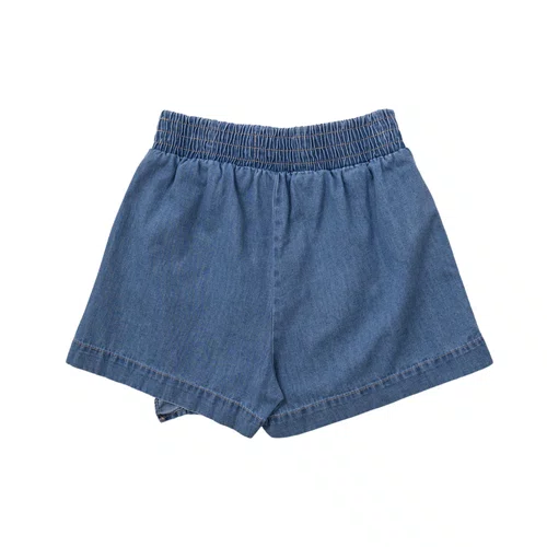 Saia Short Jeans Fino Babadinho Pituchinhus