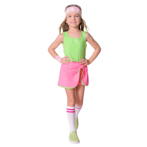 Saia Short Light Laços Rosa Neon Pituchinhus