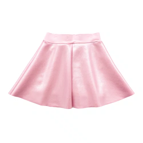 Saia Short Malha Brilho Rosa Claro Barbie Pituchinhus