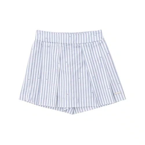 Saia Short Sarja Listrada Pregas Pituchinhus