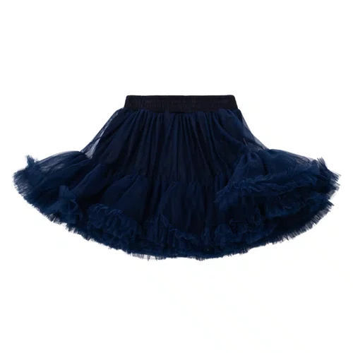 Saia Short Tule Babado Frufru Marinho Pituchinhus