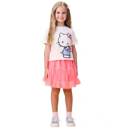 Saia Tule Babadinho Rosa Neon Momi