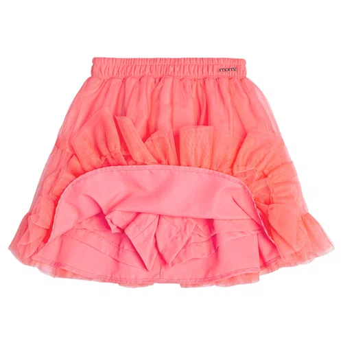 Saia Tule Babadinho Rosa Neon Momi