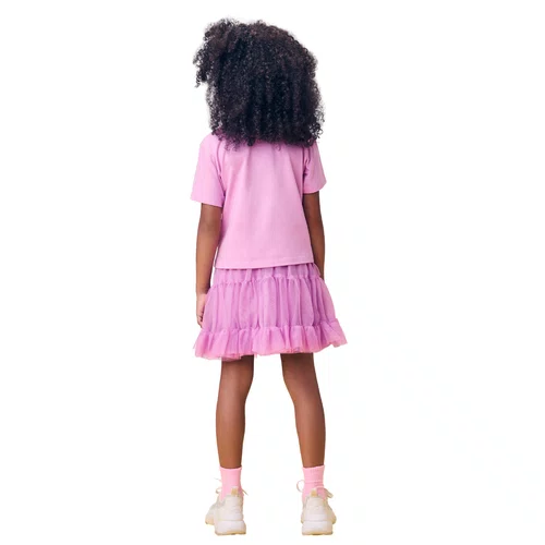 Saia Tule Babadinho Roxo Momi
