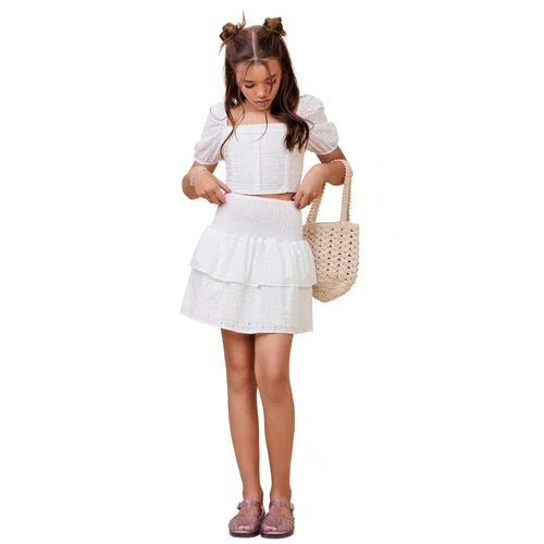 Saia Wind Laise Babados Off White I Am