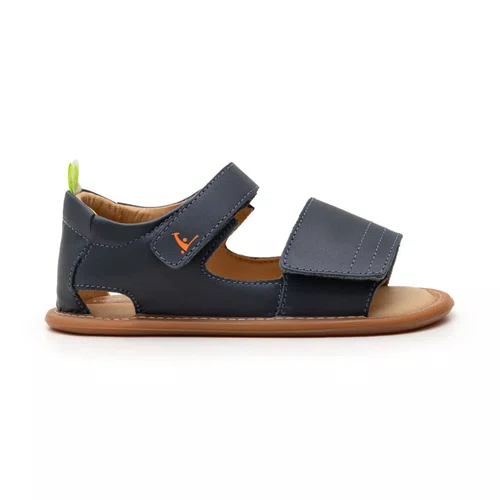 Sandália Couro Sleeky Marinho Navy Tip Toey Joey
