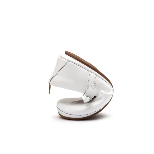 Sapatilha Brigitte Couro Patent White Tip Toey Joey