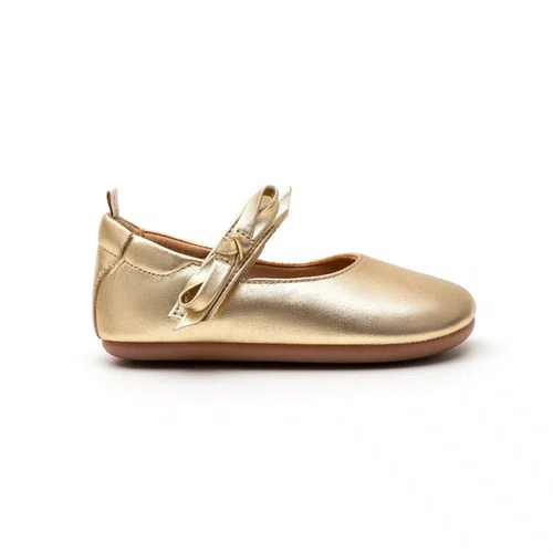 Sapatilha Couro Dorothy Metal Gold Tip Toey Joey