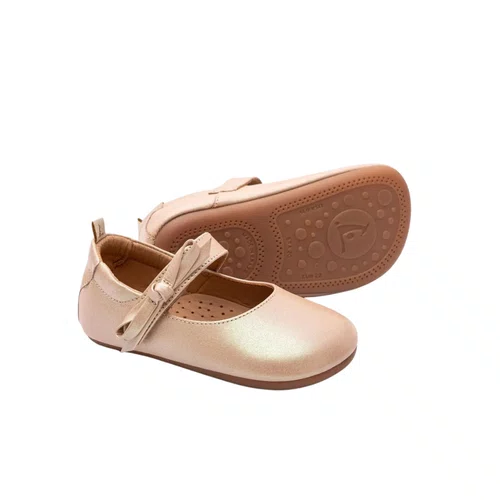 Sapatilha Couro Dorothy Rosê Candy Cream Tip Toey Joey