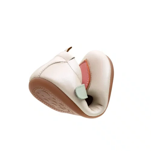 Sapatilha Couro Heart Antique White e Pink Lake Tip Toey Joey
