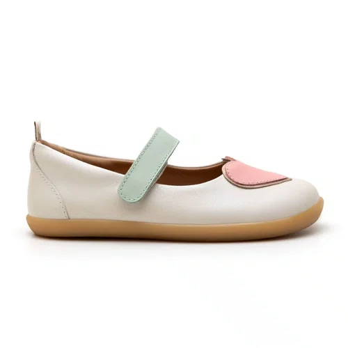 Sapatilha Couro Heart Antique White Pink Lake Tip Toey Joey