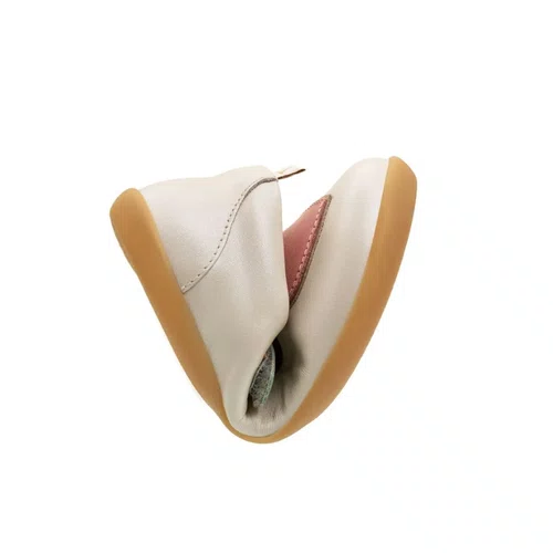 Sapatilha Couro Heart Antique White Pink Lake Tip Toey Joey