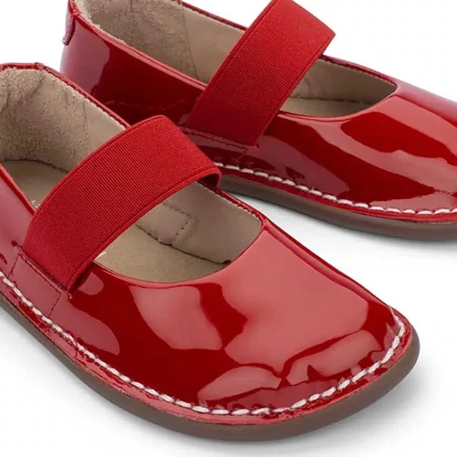Sapatilha Teen Ballet Verniz Maçã do Amor Vermelho Petit Cheval