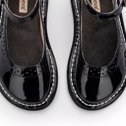 Sapatilha Teen Patinete Couro Preto Noir Petit Cheval
