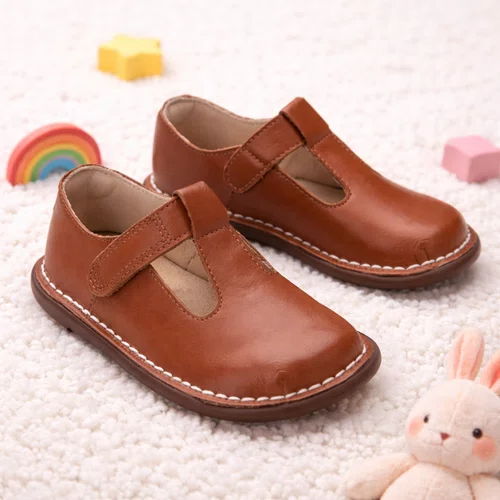 Sapato Colegial Couro Nut Caramelo Petit Cheval