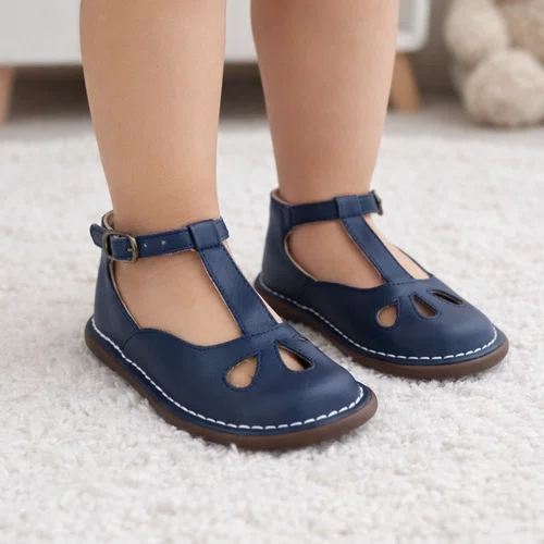 Sapato Doll Couro Marinho Petit Cheval