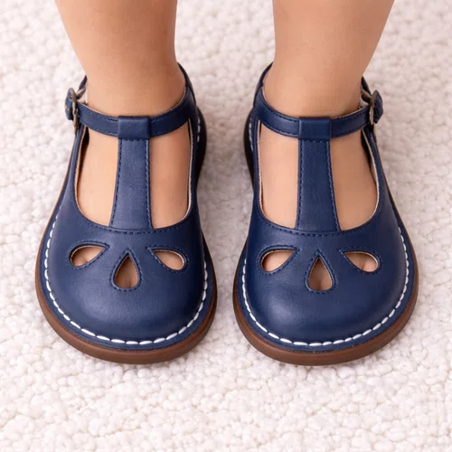 Sapato Doll Couro Marinho Petit Cheval