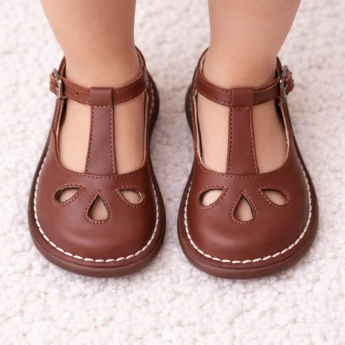 Sapato Doll Teen Couro Cuia Marrom Petit Cheval