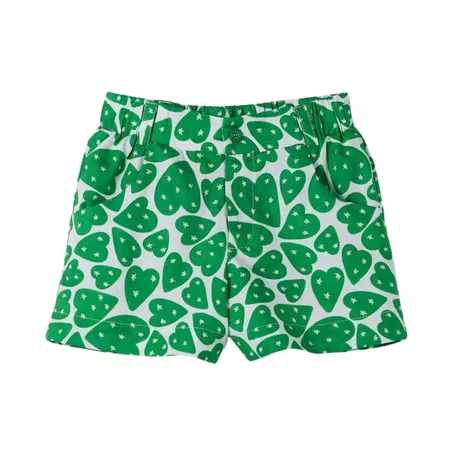 Short Corazon Verde Branco Fabula