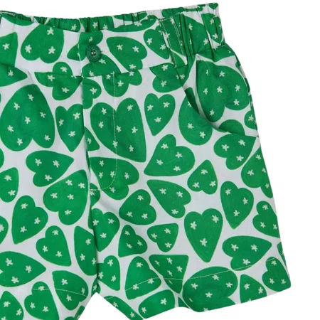 Short Corazon Verde Branco Fabula
