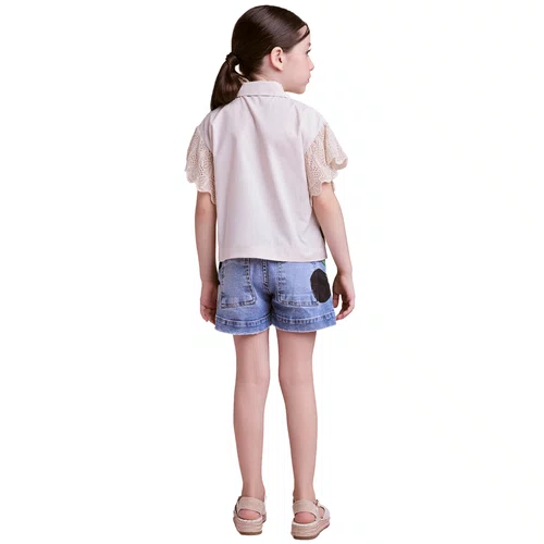 Short Jeans Disney Mickey Minnie Verdinho ANime