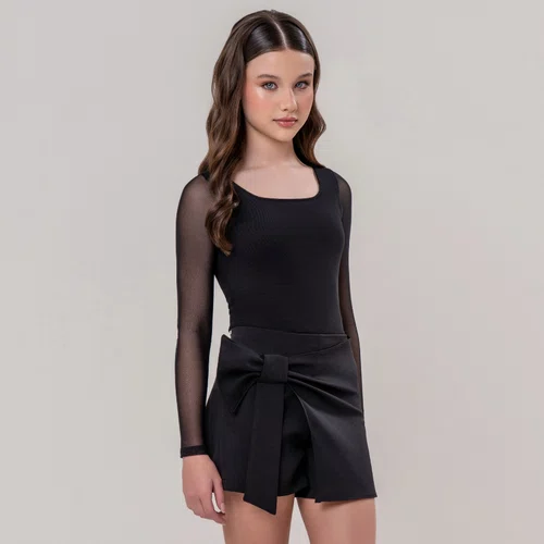 Short Laço Lateral Preto Vanilla