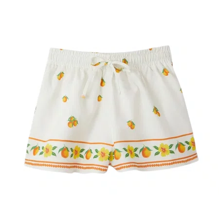 Short Laranjintas Off White Fabula
