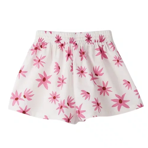 Short Off Flores Rosa Margareth Farm Futura