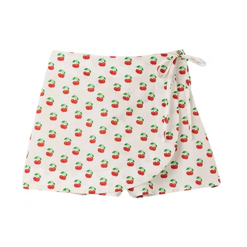 Short Saia Cereja Branco Farm Futura