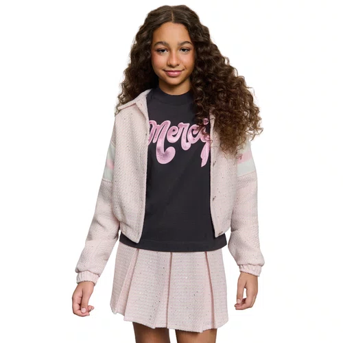Short Saia Tweed Tricot Rosa Quartzo Authoria
