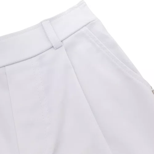 Short Sarja Alfaiataria Pregas Cristal Branco Pituchinhus