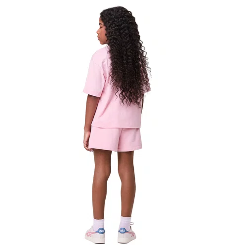 Shorts Moletom Hello Kitty Rosa I Am