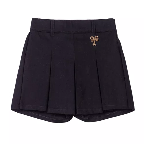 Shorts Saia Sarja Com Pregas Preto Anime