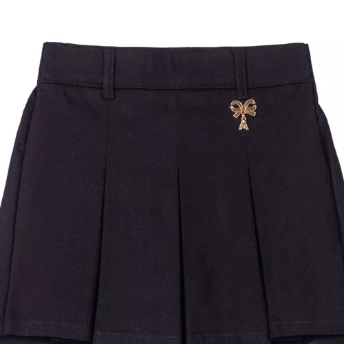Shorts Saia Sarja Com Pregas Preto Anime