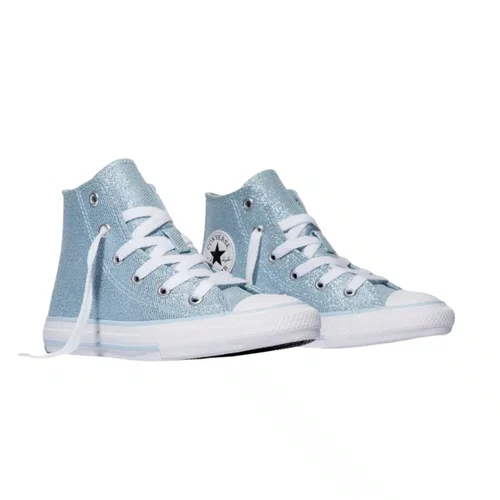 Tênis Cano Alto Azul Brilhante All Star
