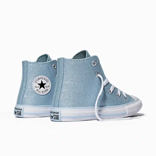 Tênis Cano Alto Azul Brilhante All Star