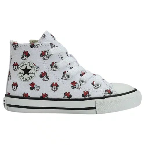 Tenis Cano Alto Baby Branco Minnie All Star