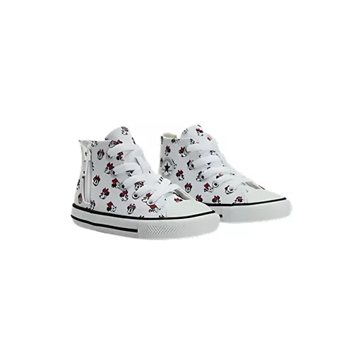 Tenis Cano Alto Baby Branco Minnie All Star